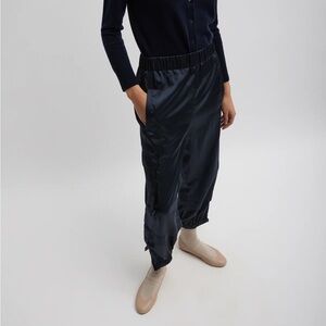 Tibi shiny nylon wilt jogger Navy MEDIUM LONG